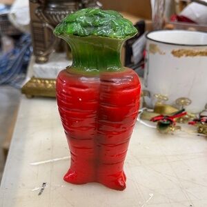 Orange and Green Carrot-Shaped Whimsical Shaker